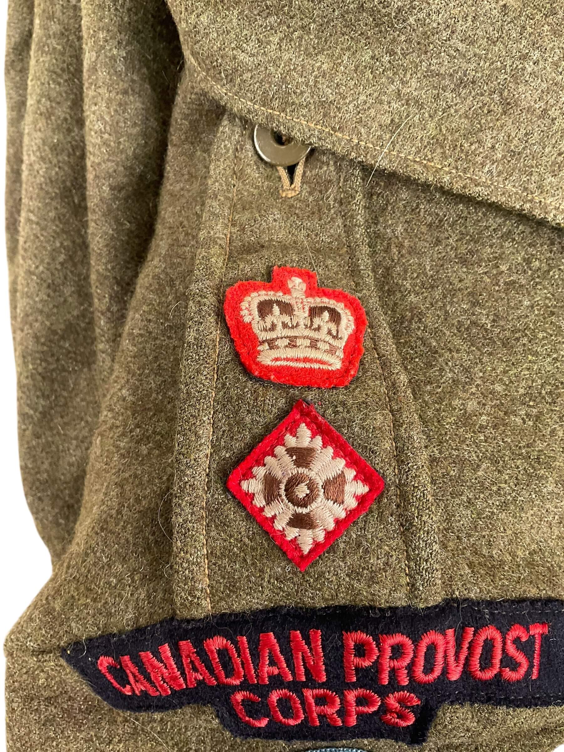 Canadian Army Korean War Provost Corps Officers Battle Dress Jacket Dated 1957 Size 16 Canadian Army Korean War Provost Corps Officers Battle Dress Jacket Dated 1957 Size 16