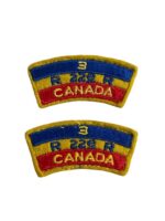Canadian Army 3rd Battalion R22E Vandoos Shoulder Titles Insignia Pair