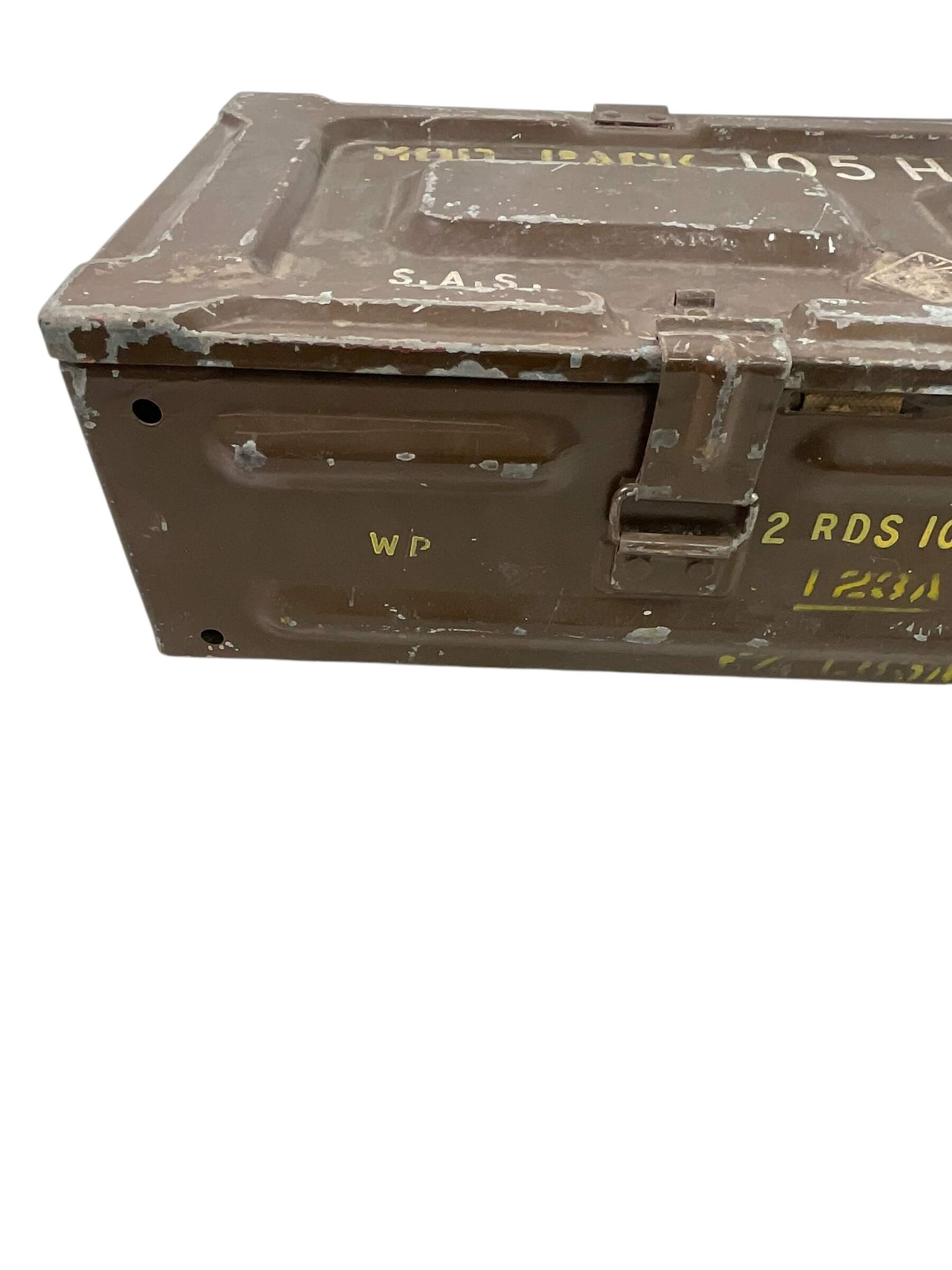 Canadian Forces 105mm Howitzer Smoke Transit Box EMPTY 33 1/2" X 10 1/2" X 6" Canadian Forces 105mm Howitzer Smoke Transit Box EMPTY 33 1/2" X 10 1/2" X 6"