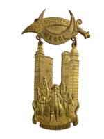 US Shriners Mecca Temple New York Los Angeles California 1906 Medal