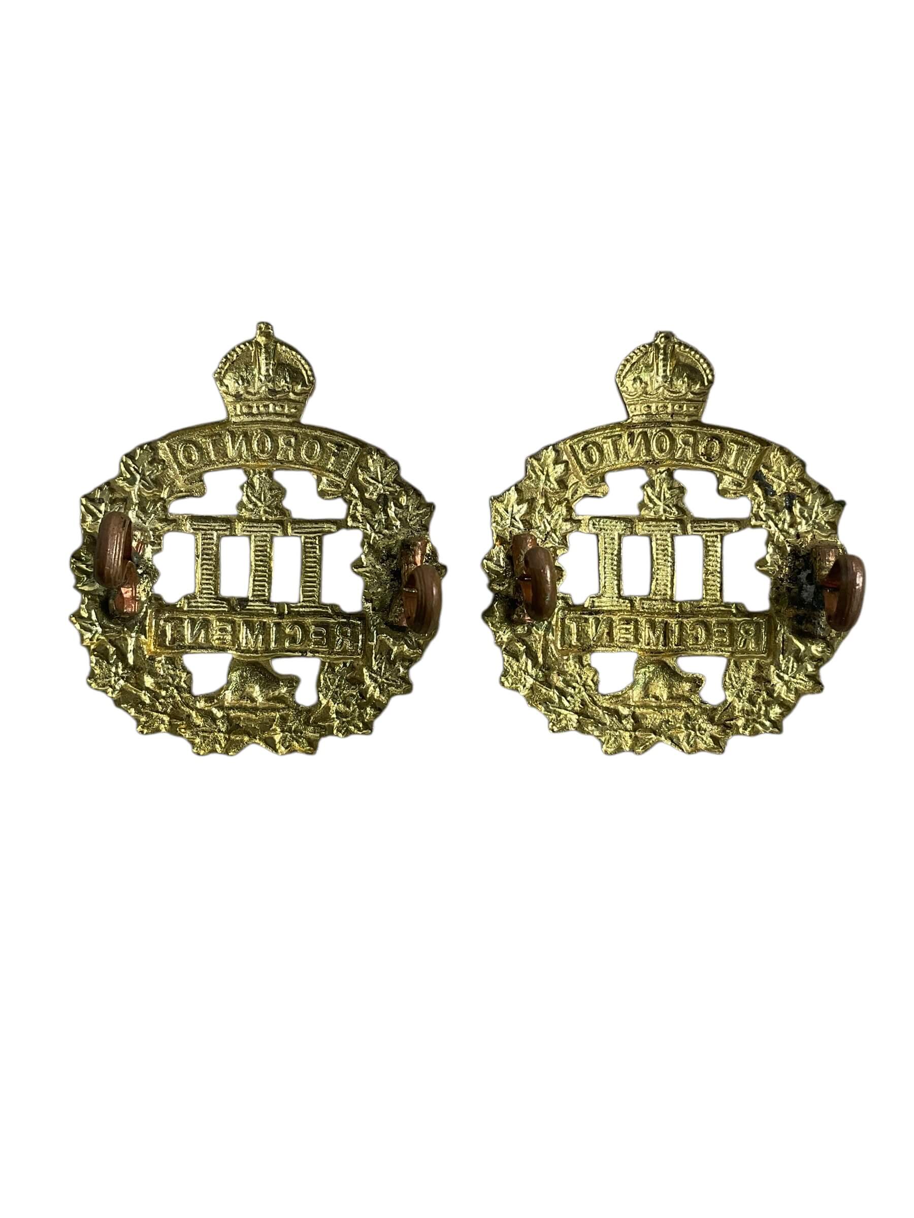 WW1 Canadian CEF 3rd Battalion Collars Insignia Pair WW1 Canadian CEF 3rd Battalion Collars Insignia Pair