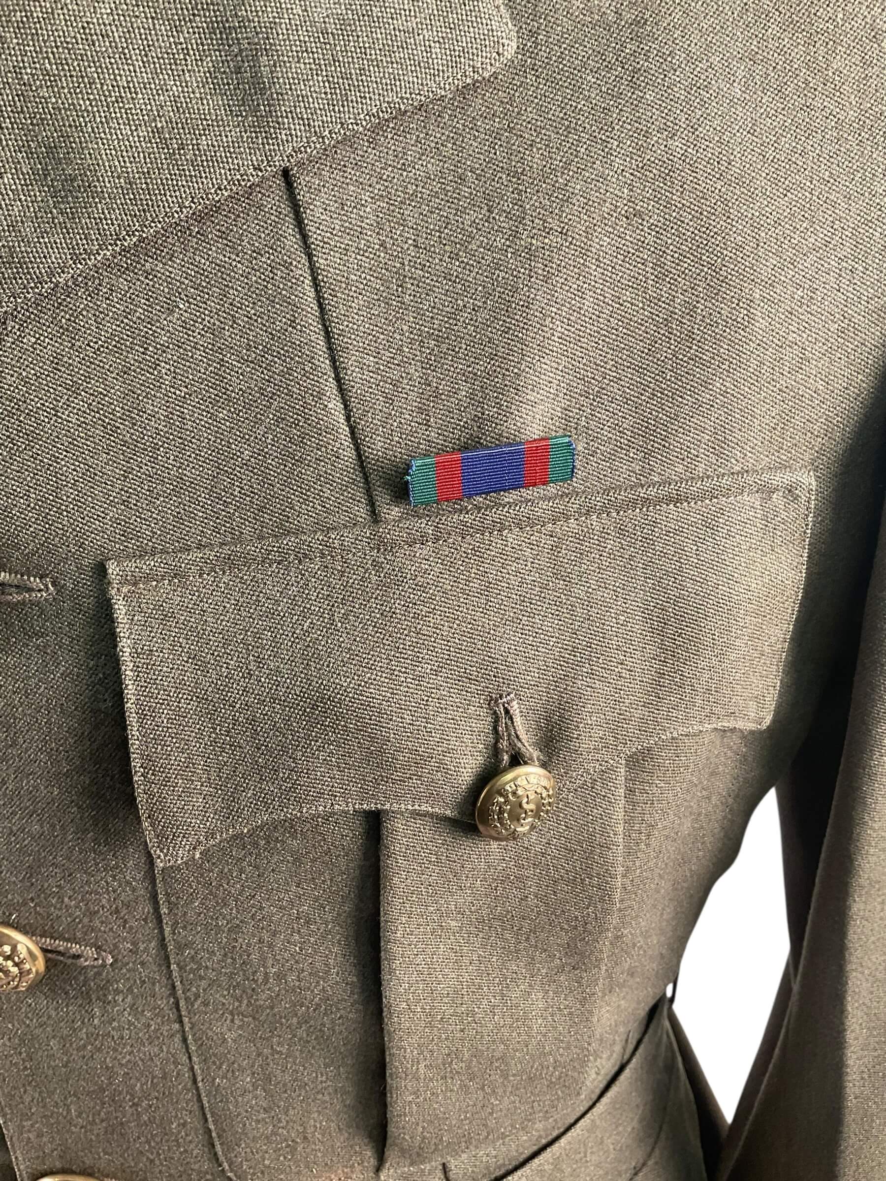 WW2 Canadian RCAMC Officers Named Service Dress With Trousers and Peak Cap Hat WW2 Canadian RCAMC Officers Named Service Dress With Trousers and Peak Cap Hat