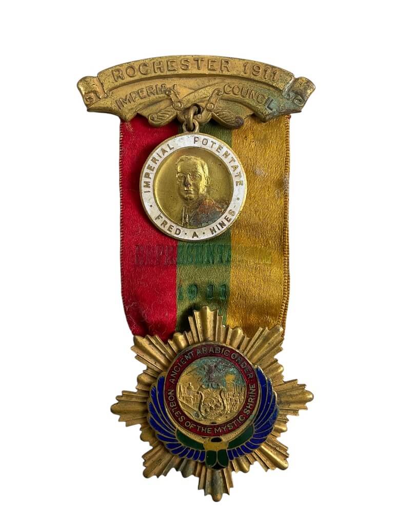 US Shriners Rochester New York 1911 Representative Medal US Shriners Rochester New York 1911 Representative Medal