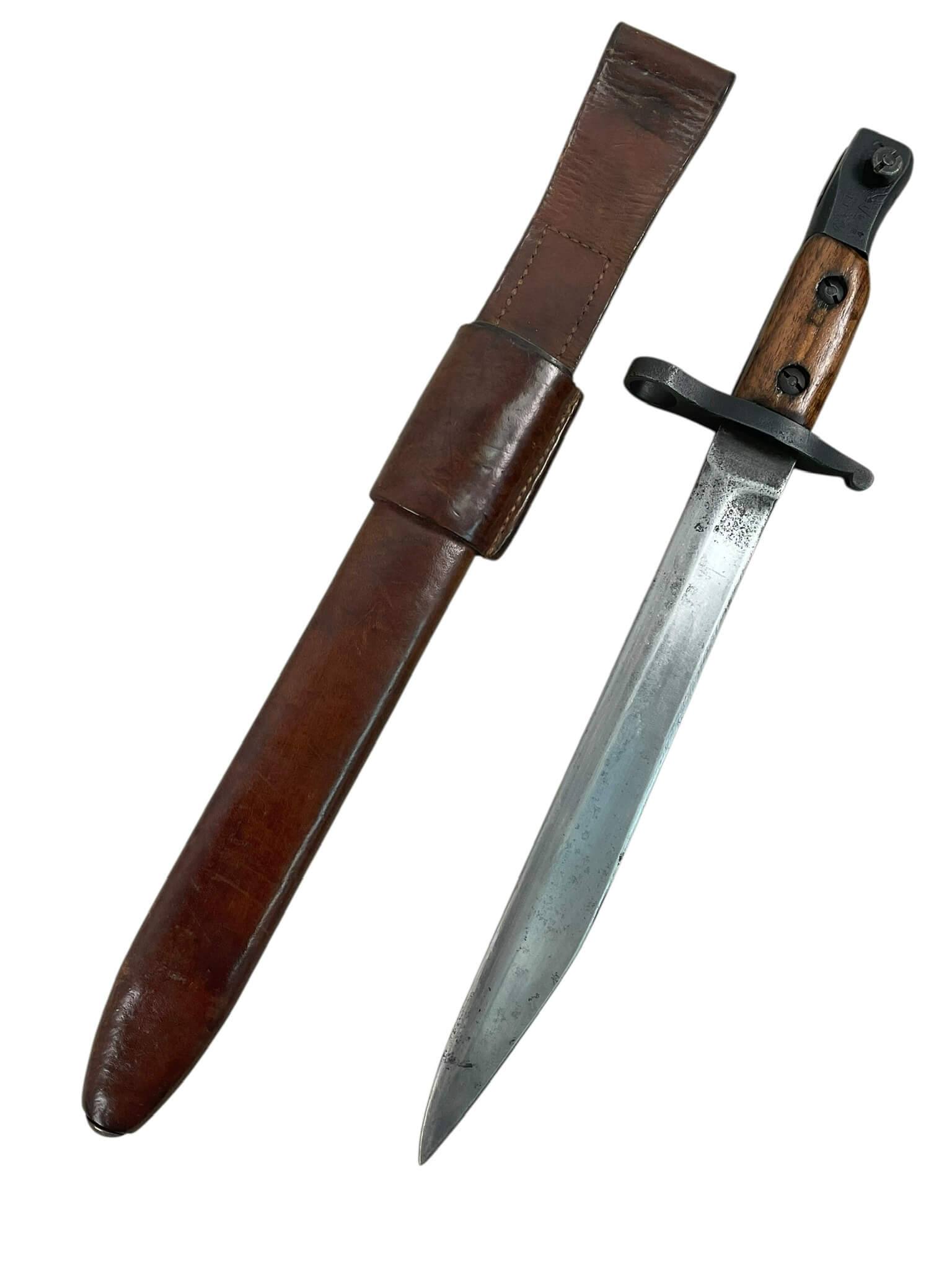 WW1 Canadian CEF Ross Rifle Bayonet With Scabbard C Broad Arrowed 1960 Dated WW1 Canadian CEF Ross Rifle Bayonet With Scabbard C Broad Arrowed 1960 Dated