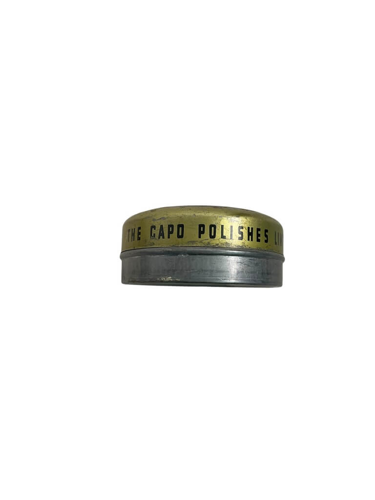 WW2 Canadian Khaki Capo Cleanser Tin With Contents WW2 Canadian Khaki Capo Cleanser Tin With Contents