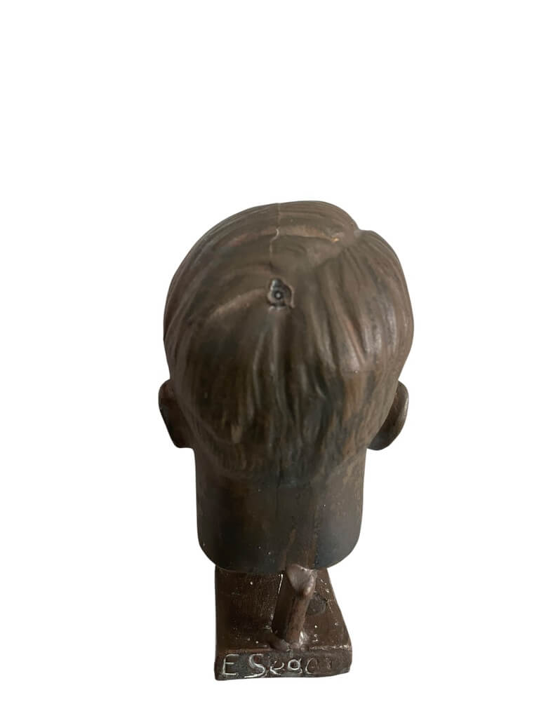 WW2 German Adolf Hitler Bronze Statue Maker Schofer 4" x 2" WW2 German Adolf Hitler Bronze Statue Maker Schofer 4" x 2"