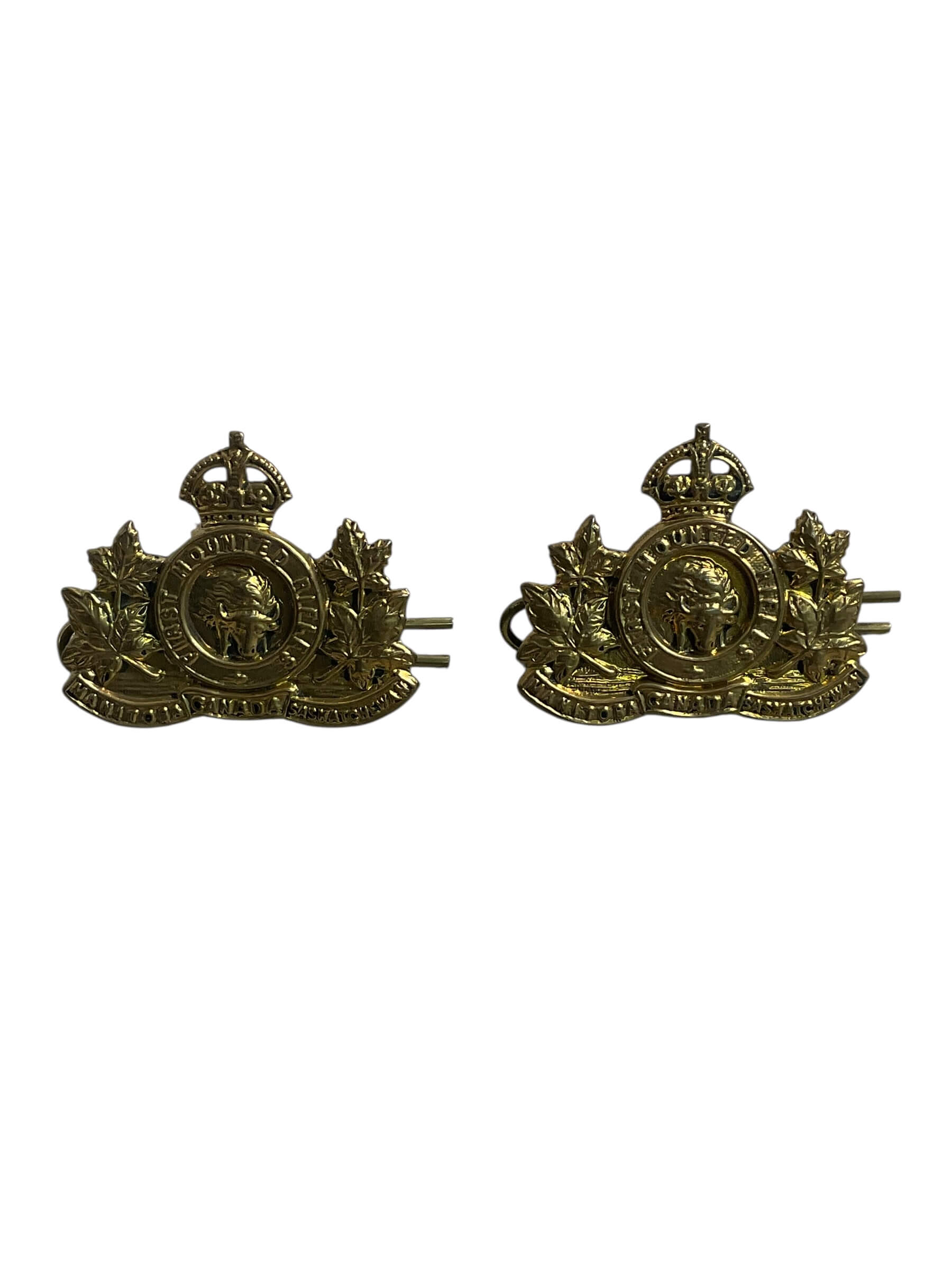 WW1 Canadian CEF 1st Mounted Rifles Collars Insignia Pair WW1 Canadian CEF 1st Mounted Rifles Collars Insignia Pair