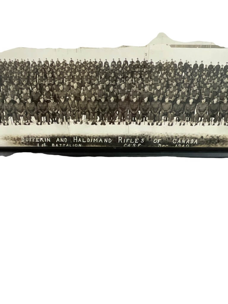 WW2 Canadian Dufferin and Haldimand Rifles of Canada Yard Long Photograph Framed WW2 Canadian Dufferin and Haldimand Rifles of Canada Yard Long Photograph Framed