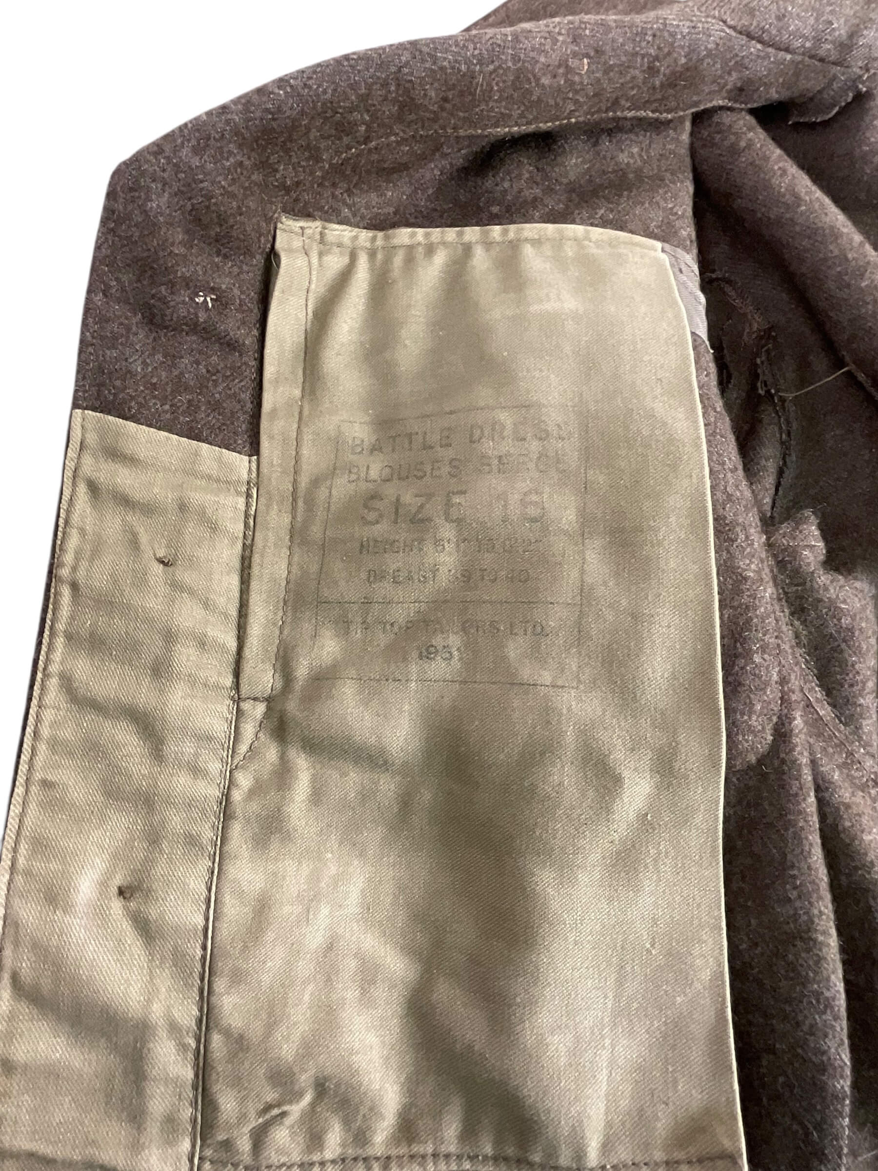 Canadian Army Korean War Provost Corps Officers Battle Dress Jacket Dated 1957 Size 16 Canadian Army Korean War Provost Corps Officers Battle Dress Jacket Dated 1957 Size 16