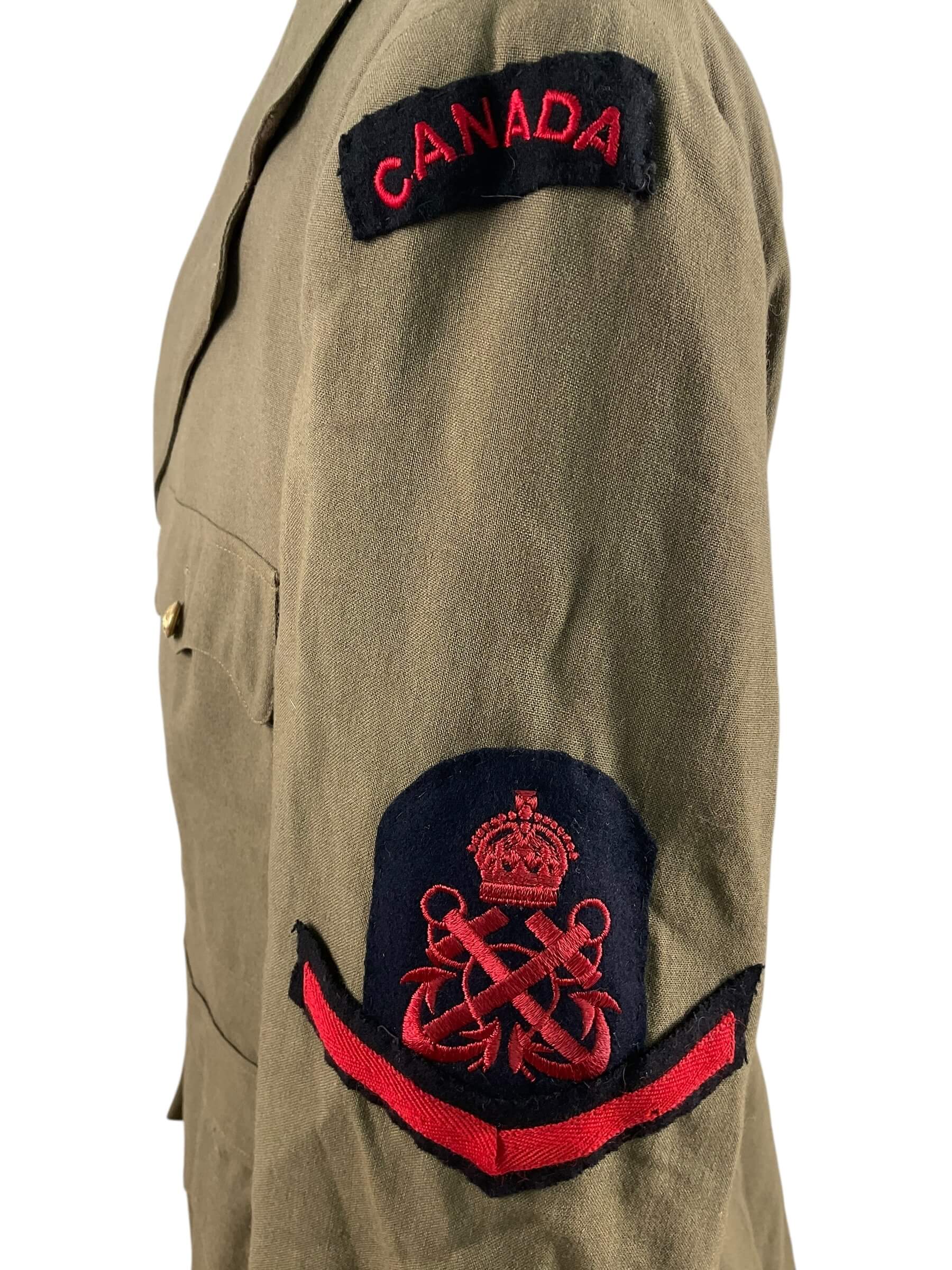 Canadian RCN Navy Tropical Worsted 4 Pocket Tunic and Trousers Dated 1955 Canadian RCN Navy Tropical Worsted 4 Pocket Tunic and Trousers Dated 1955