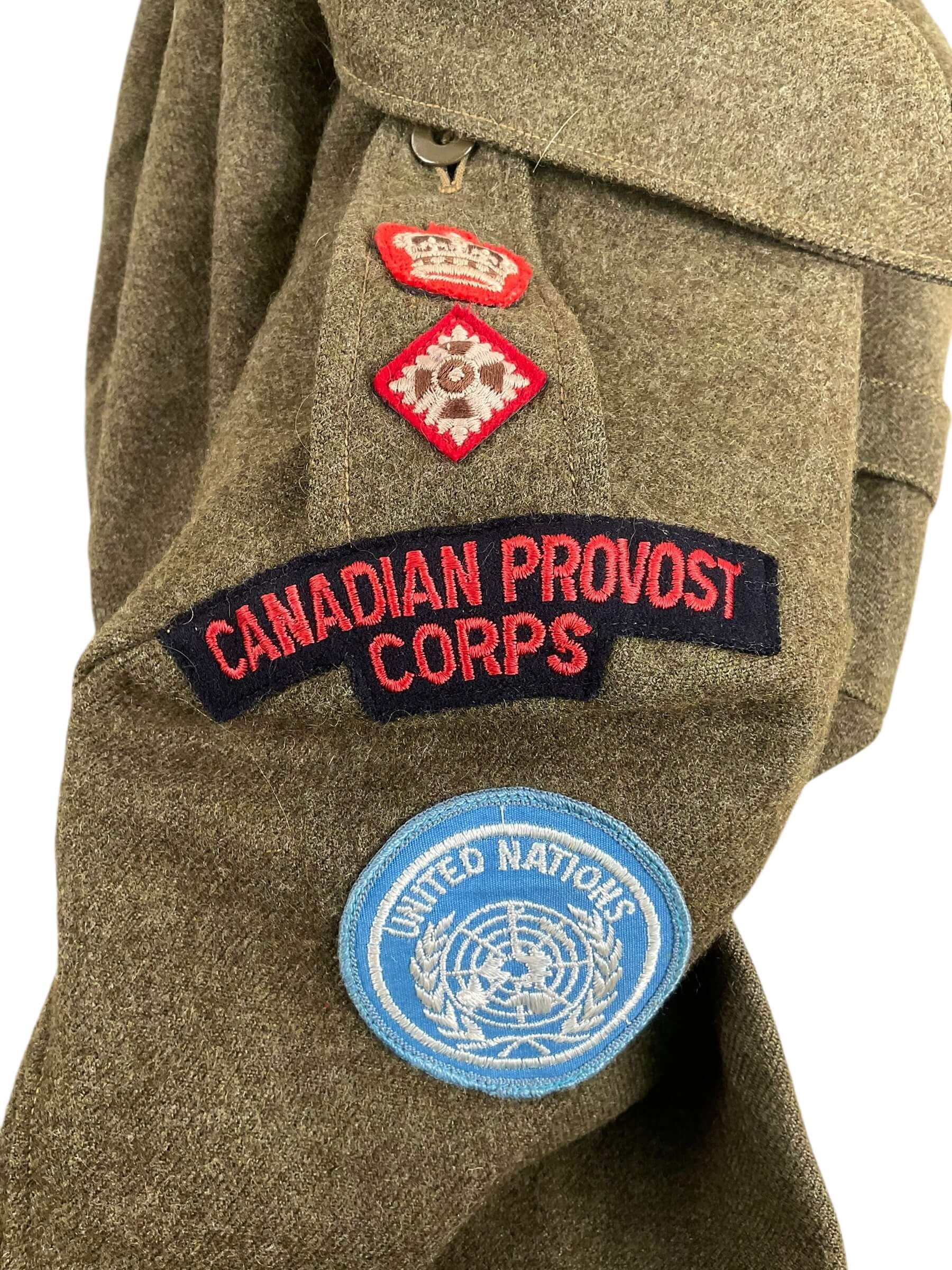Canadian Army Korean War Provost Corps Officers Battle Dress Jacket Dated 1957 Size 16 Canadian Army Korean War Provost Corps Officers Battle Dress Jacket Dated 1957 Size 16