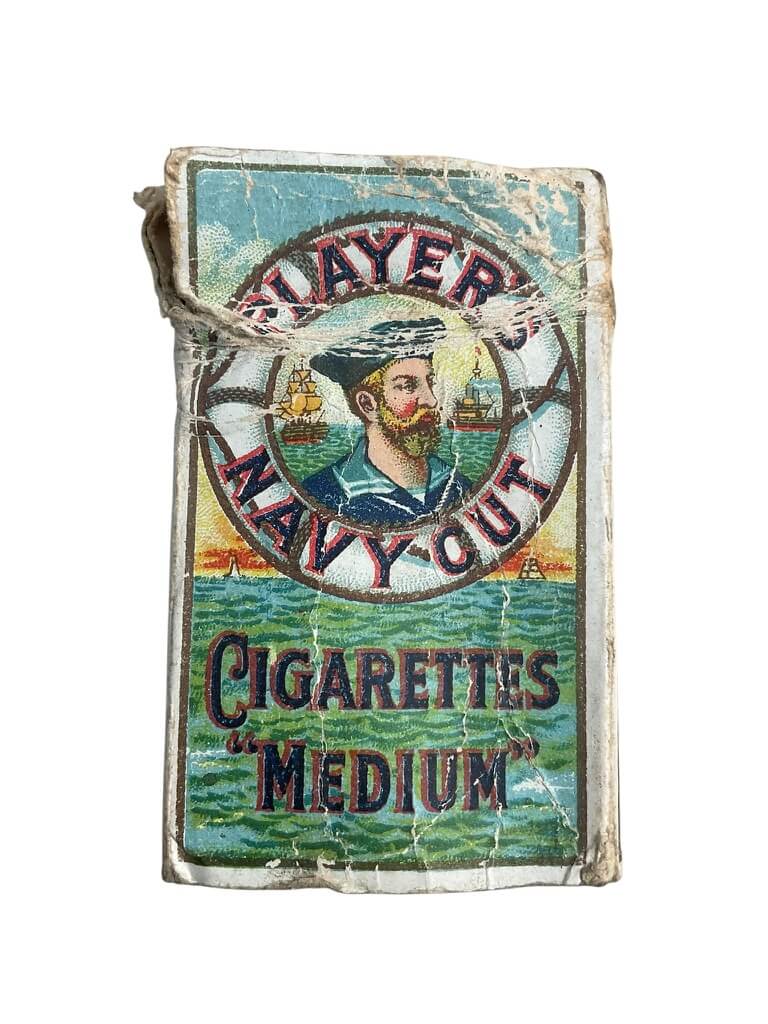 WW2 Canadian Player's Navy Cut Cigarettes Medium Package EMPTY WW2 Canadian Player's Navy Cut Cigarettes Medium Package EMPTY