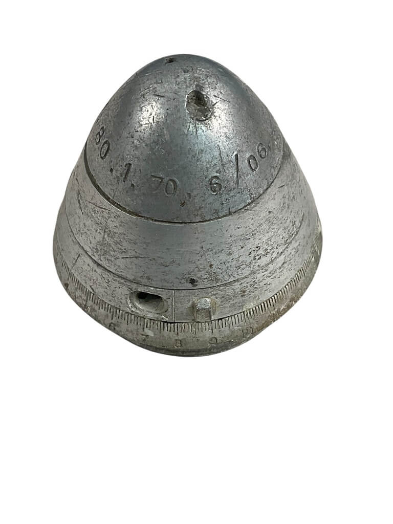 WW1 British BEF Aluminum 18 Pounder Fuse Head Dated 1906 INERT WW1 British BEF Aluminum 18 Pounder Fuse Head Dated 1906 INERT