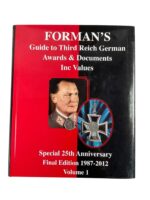 WW2 German Forman's Guide to Third Reich German Awards and Documents Inc Values New Hardcover Reference Book