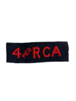 WW2 Canadian 4th Medium RCA British Made Shoulder Title Insignia Single WW2 Canadian 4th Medium RCA British Made Shoulder Title Insignia Single