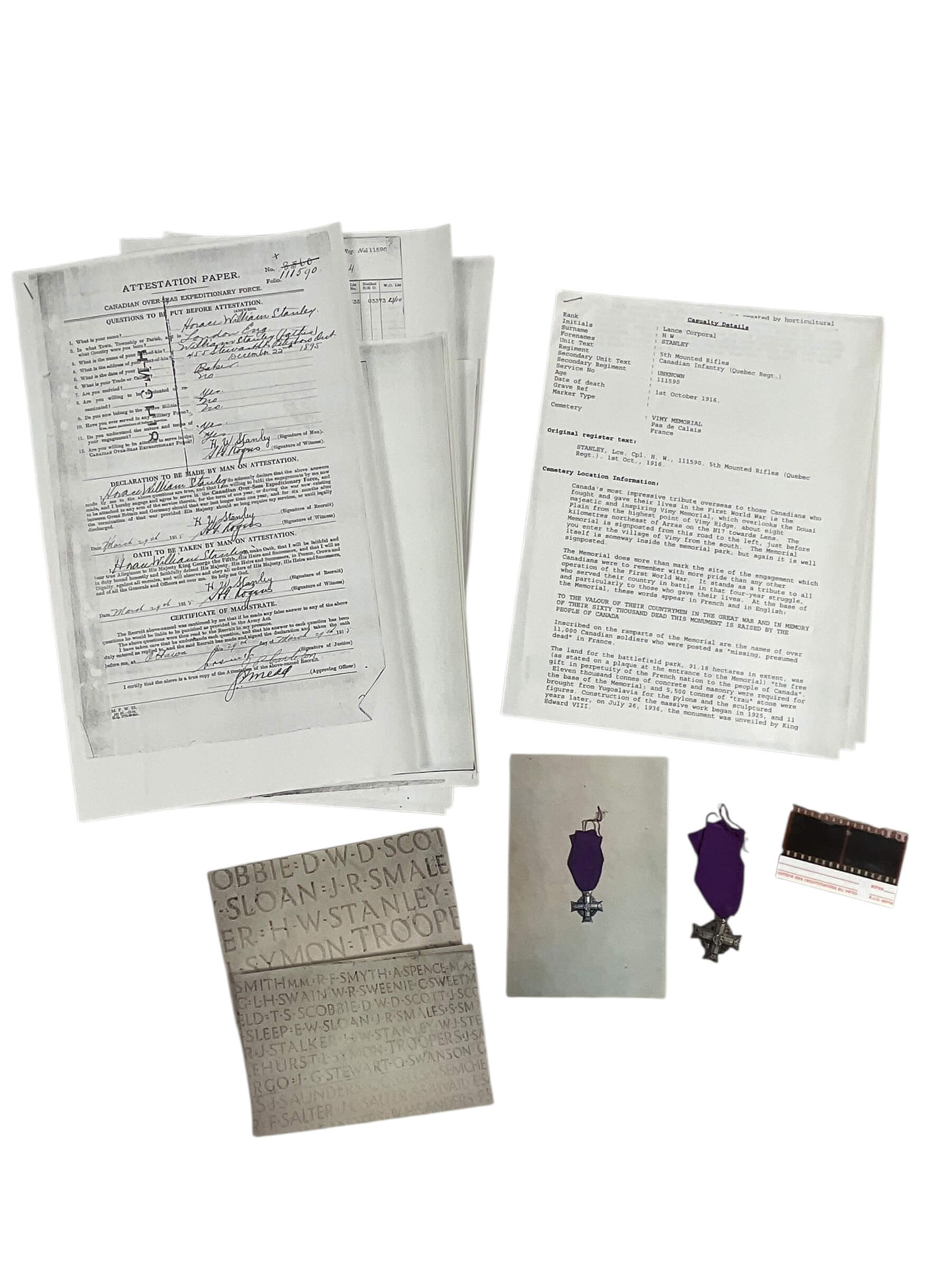 WW1 Canadian CEF 5th CMR Memorial Cross Full Size With Research 111590 H.W. Stanley WW1 Canadian CEF 5th CMR Memorial Cross Full Size With Research 111590 H.W. Stanley