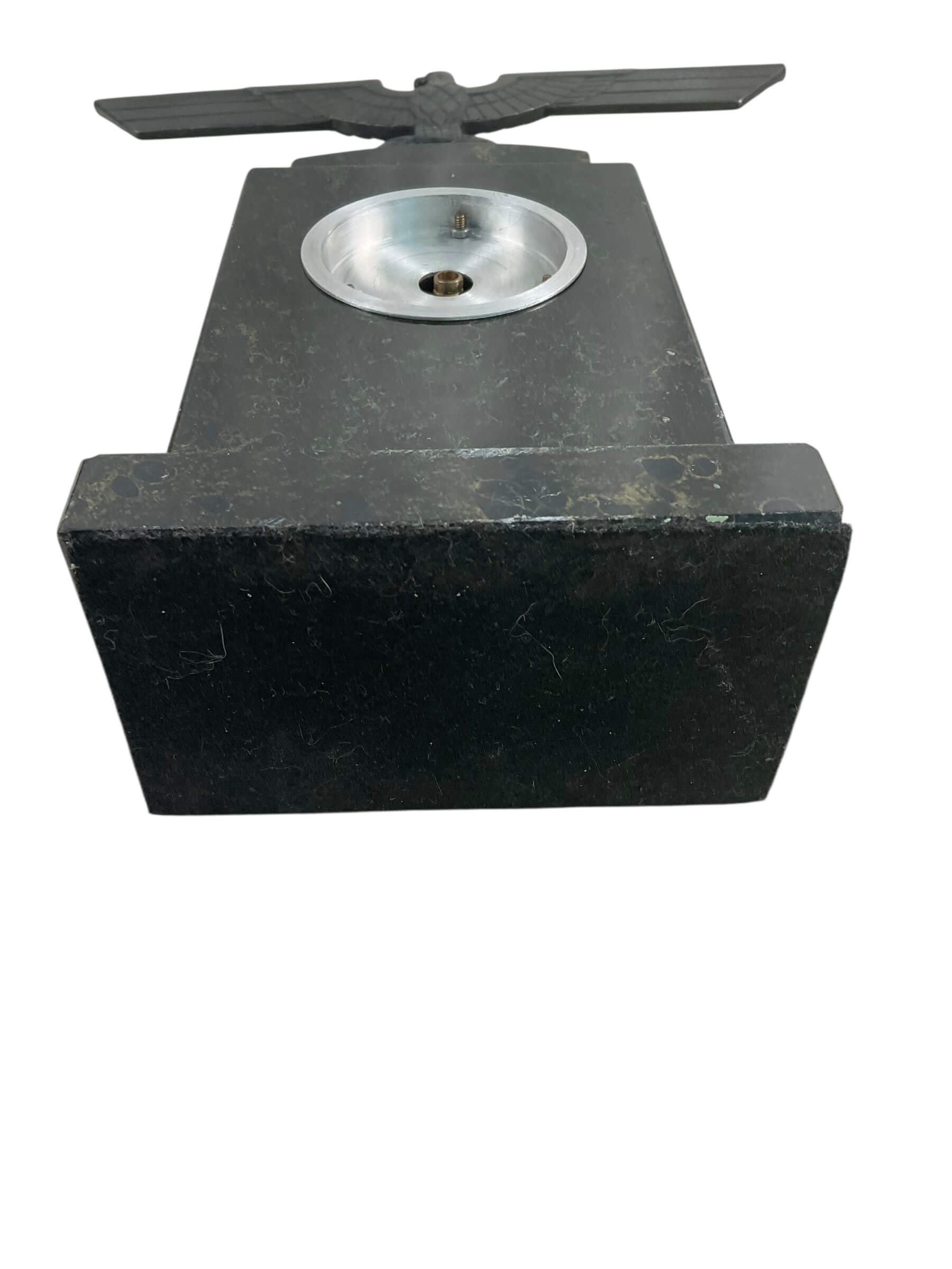 WW2 German Eagle On Marble Base With Clock WW2 German Eagle On Marble Base With Clock