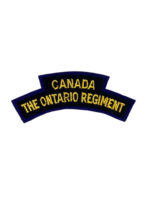 WW2 Canadian The Ontario Regiment British Made Shoulder Title Insignia Single WW2 Canadian The Ontario Regiment British Made Shoulder Title Insignia Single