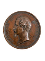 French Napoleonic Railway from Pairs to the Mediterranean 1855 Napoleon 3rd Bronze Medallion