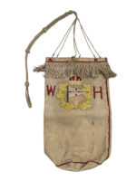 WW2 Canadian Merchant Navy Sailors Ditty Bag With Embroidery 16" X 9 1/2"