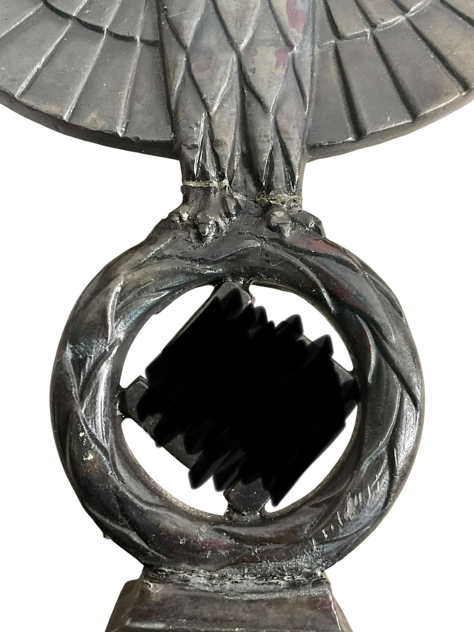 WW2 German Eagle On Marble Base With Clock WW2 German Eagle On Marble Base With Clock