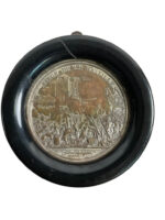 French Revolution Siege of the Bastille Commemorative Framed Tin Pressing 4 1/4"