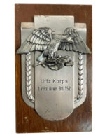 West German 1st Panzer Grenadier Battalion 152 Plaque 7" X 4" West German 1st Panzer Grenadier Battalion 152 Plaque 7" X 4"