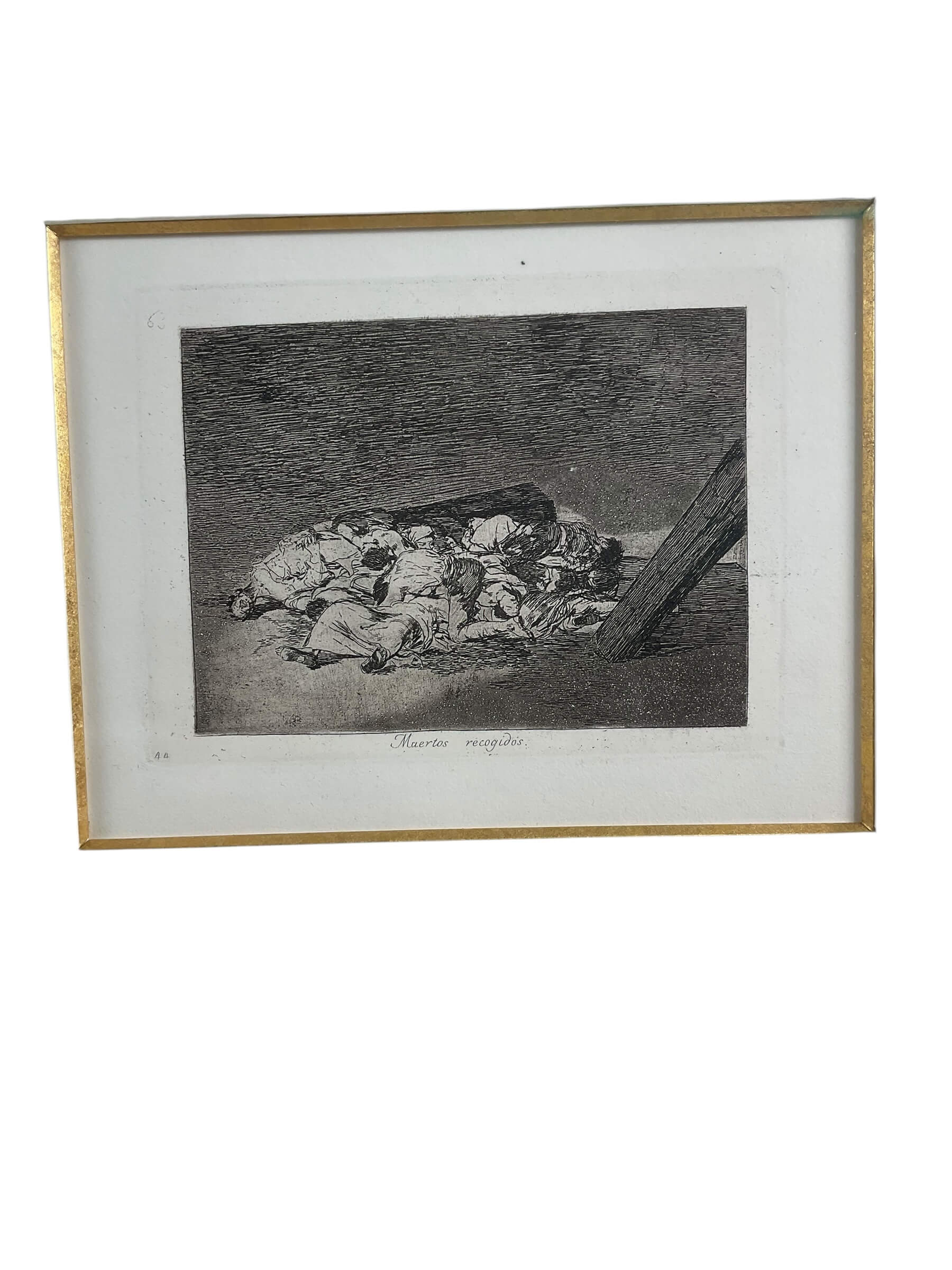 French Napoleonic Muertos Recogidos Harvest of the Dead Print Framed 19" X 20" French Napoleonic Muertos Recogidos Harvest of the Dead Print Framed 19" X 20"