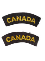 WW2 Canadian CWAC CANADA Shoulder Titles Insignia Pair