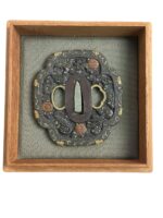 Japanese Tsuba Sword Guard With Intricate Design