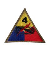 WW2 US 4th Armored Patch SSI Shoulder Sleeve Insignia