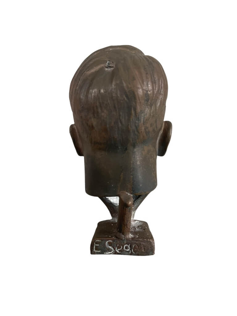 WW2 German Adolf Hitler Bronze Statue Maker Schofer 4" x 2" WW2 German Adolf Hitler Bronze Statue Maker Schofer 4" x 2"