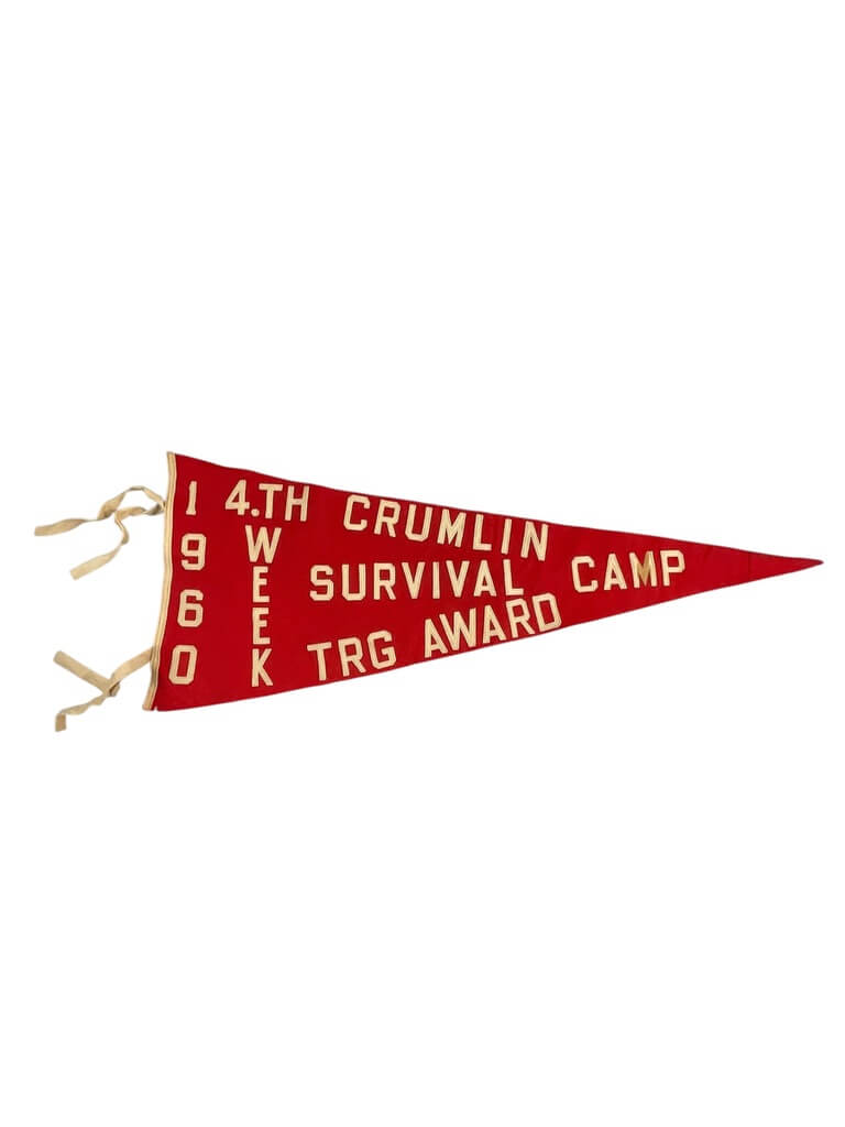 Canadian Army Survival Camp 1960 Training Award Pennant Flag 37" X 14" Canadian Army Survival Camp 1960 Training Award Pennant Flag 37" X 14"