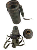 WW2 German Respirator In Tin Size 5 1/2 WW2 German Respirator In Tin Size 5 1/2