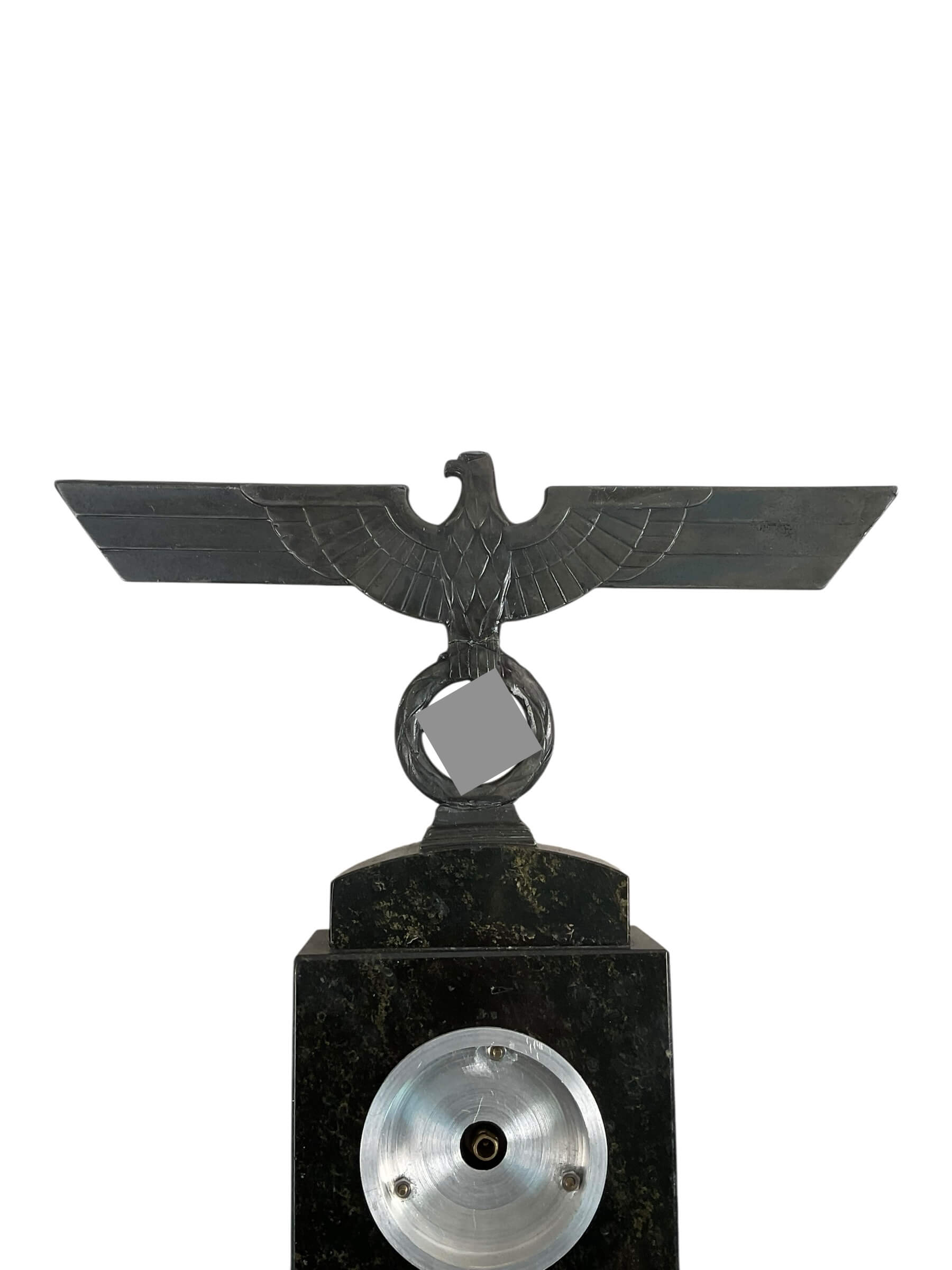 WW2 German Eagle On Marble Base With Clock WW2 German Eagle On Marble Base With Clock