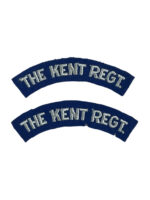WW2 Canadian The Kent Regiment Shoulder Titles Insignia Pair
