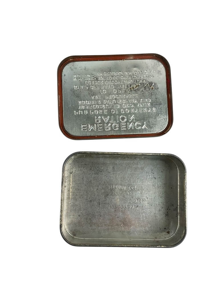 WW2 Canadian Emergency Ration Tin EMPTY Dated 1943 WW2 Canadian Emergency Ration Tin EMPTY Dated 1943