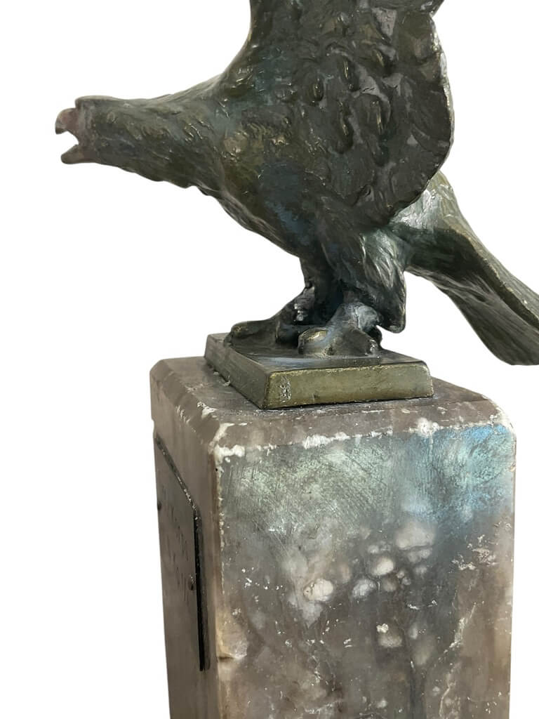 WW2 German Desk Eagle With Marble Base 9" x 3" WW2 German Desk Eagle With Marble Base 9" x 3"