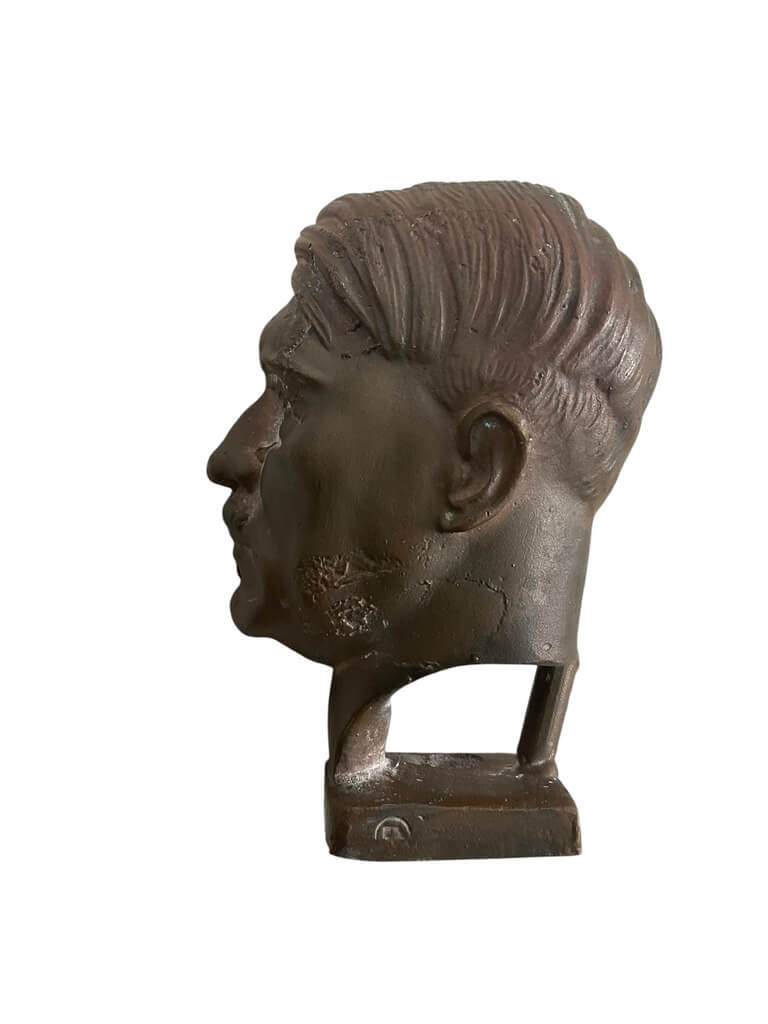 WW2 German Adolf Hitler Bronze Statue Maker Schofer 4" x 2" WW2 German Adolf Hitler Bronze Statue Maker Schofer 4" x 2"