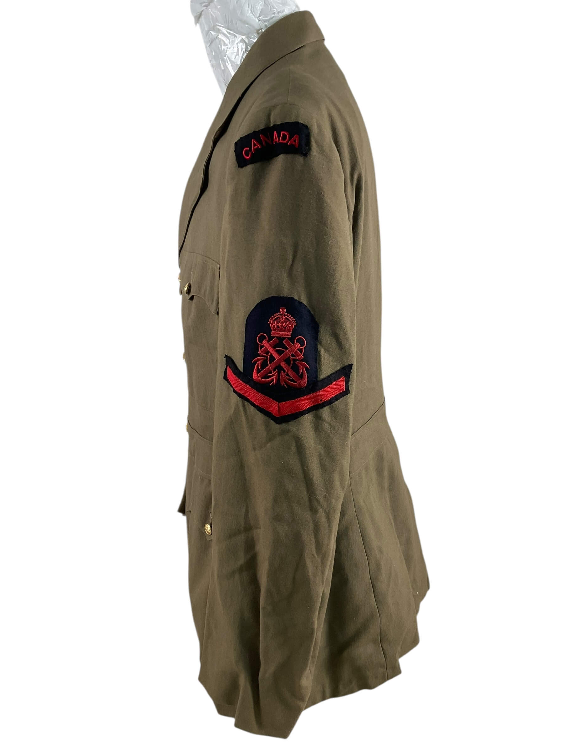 Canadian RCN Navy Tropical Worsted 4 Pocket Tunic and Trousers Dated 1955 Canadian RCN Navy Tropical Worsted 4 Pocket Tunic and Trousers Dated 1955