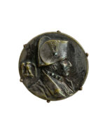 French Napoleonic Napoleon Bonaparte Bronze Brooch Medallion