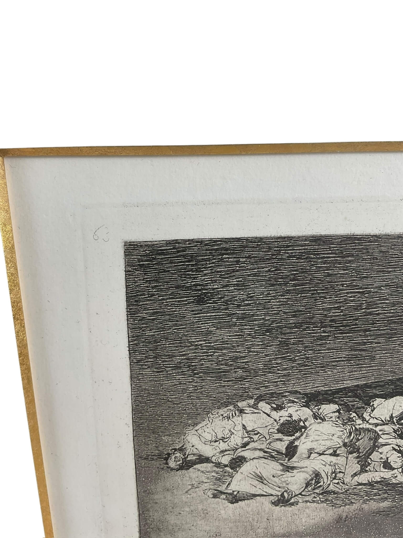 French Napoleonic Muertos Recogidos Harvest of the Dead Print Framed 19" X 20" French Napoleonic Muertos Recogidos Harvest of the Dead Print Framed 19" X 20"