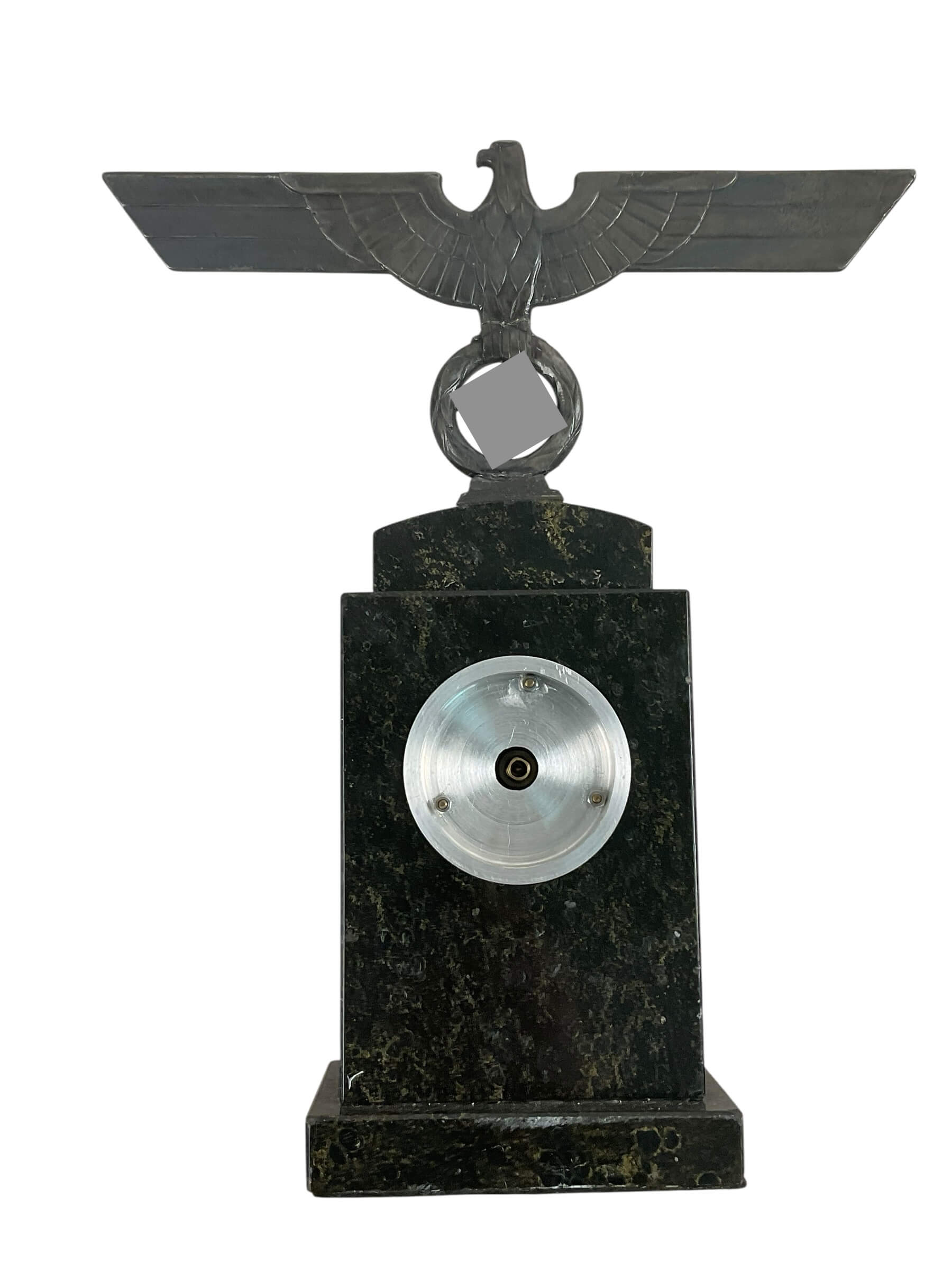 WW2 German Eagle On Marble Base With Clock WW2 German Eagle On Marble Base With Clock