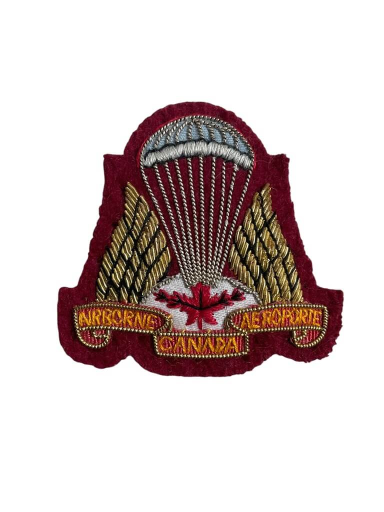 Canadian Airborne Regiment Officers Bullion Wire Cap Badge Canadian Airborne Regiment Officers Bullion Wire Cap Badge