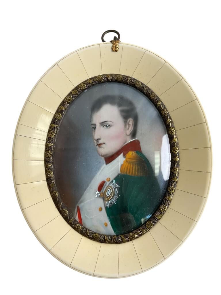 French Napoleonic Miniature Portraits Of Napoleon and Josephine 5" X 4" French Napoleonic Miniature Portraits Of Napoleon and Josephine 5" X 4"