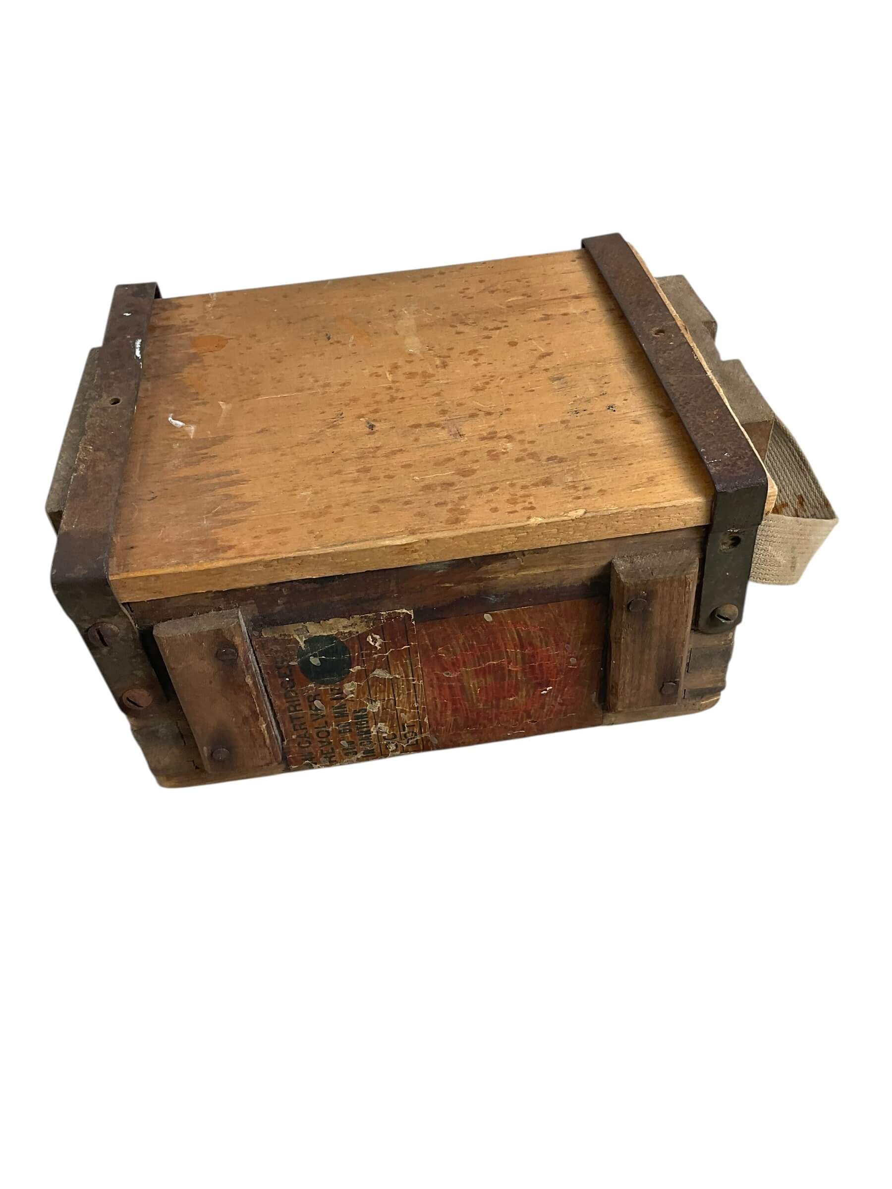 WW2 British Wooden Ammo Box .380 cal With Replacement Lid EMPTY WW2 British Wooden Ammo Box .380 cal With Replacement Lid EMPTY