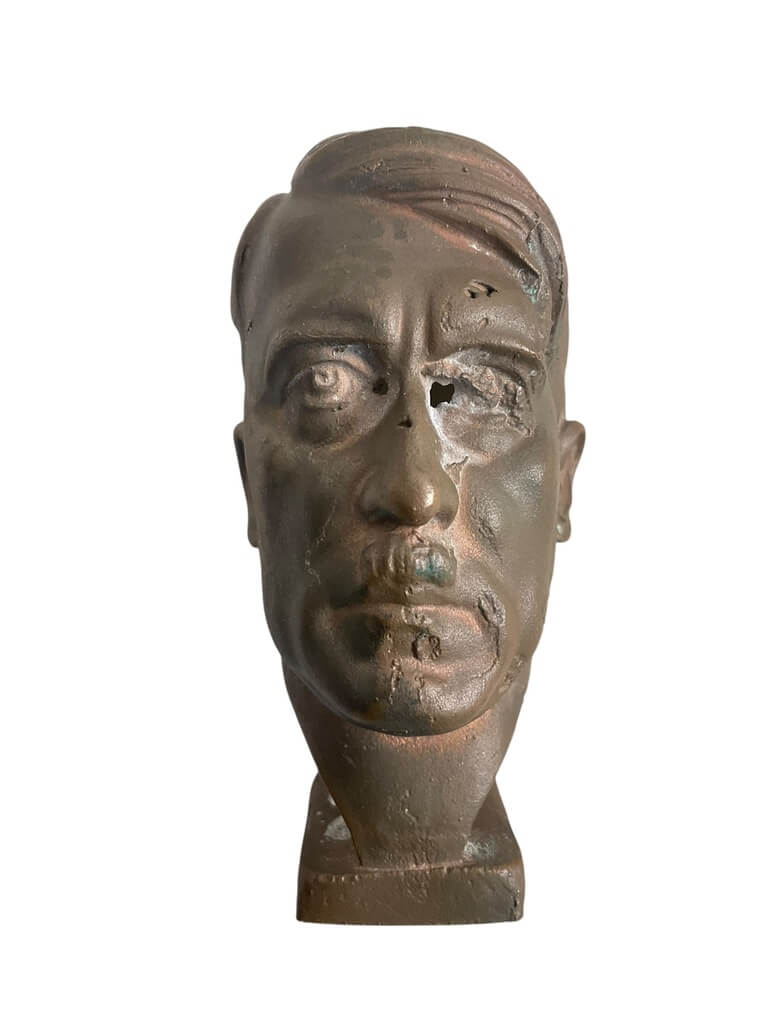 WW2 German Adolf Hitler Bronze Statue Maker Schofer 4" x 2" WW2 German Adolf Hitler Bronze Statue Maker Schofer 4" x 2"