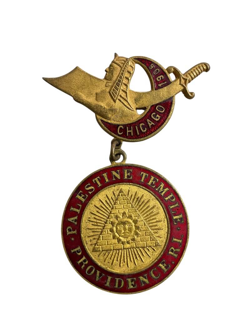 US Shriners Palestine Temple Providence Rhode Island Chicago 1906 Medal US Shriners Palestine Temple Providence Rhode Island Chicago 1906 Medal