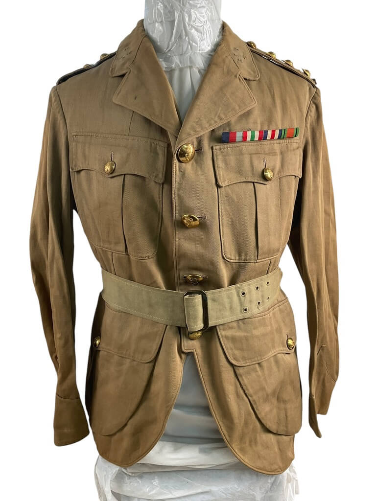 WW2 Canadian Irish Regiment of Canada Tropical Officers Tunic With Post War Buttons WW2 Canadian Irish Regiment of Canada Tropical Officers Tunic With Post War Buttons