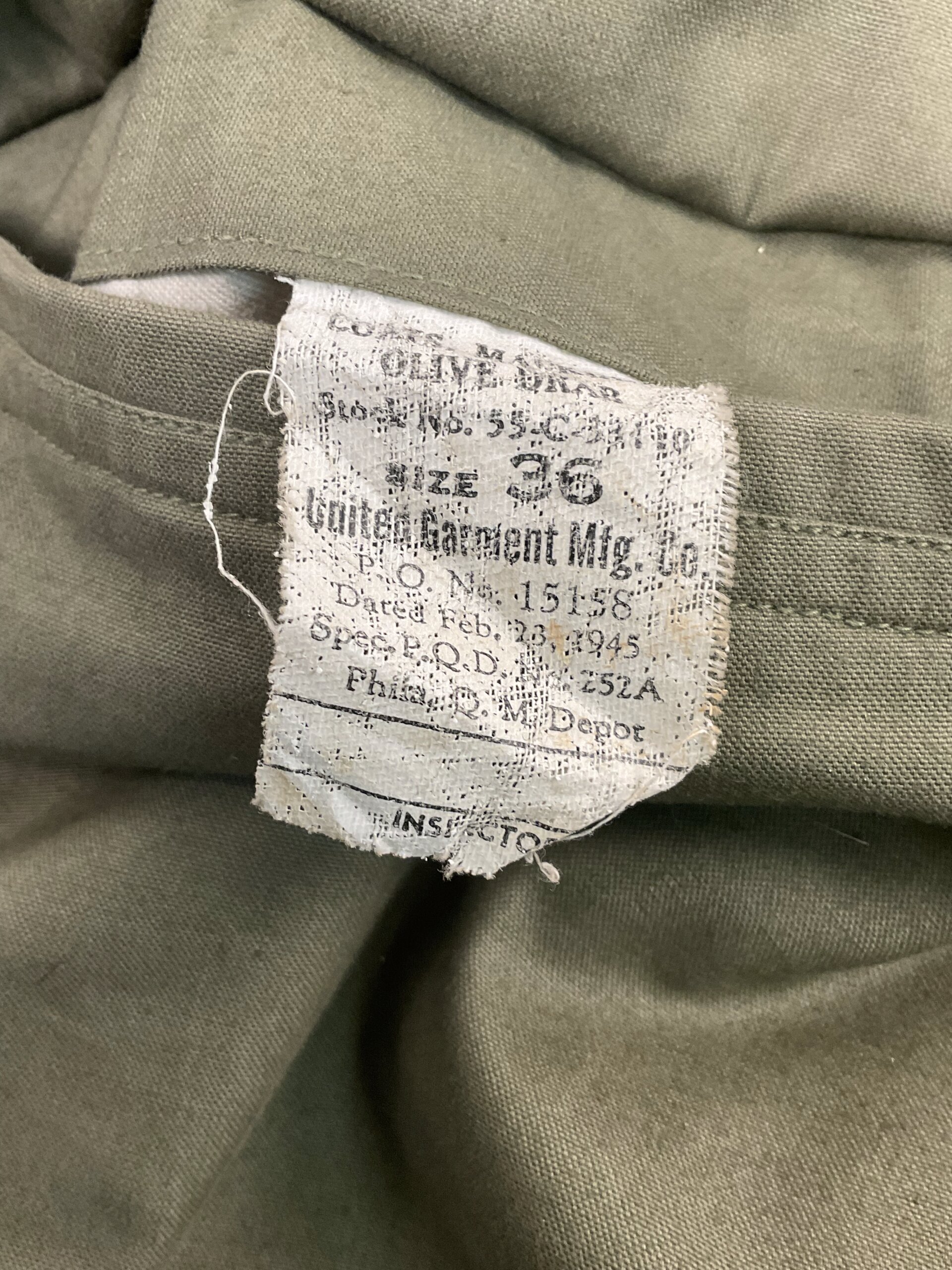 WW2 US Army OD Green Mackinaw Coat Jacket Size 36 WW2 US Army OD Green Mackinaw Coat Jacket Size 36